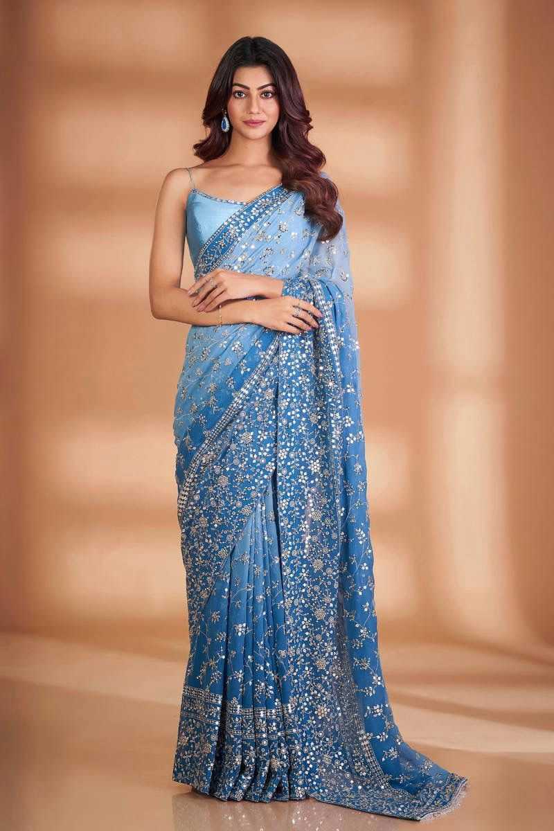 Faux Georgette Printed Saree