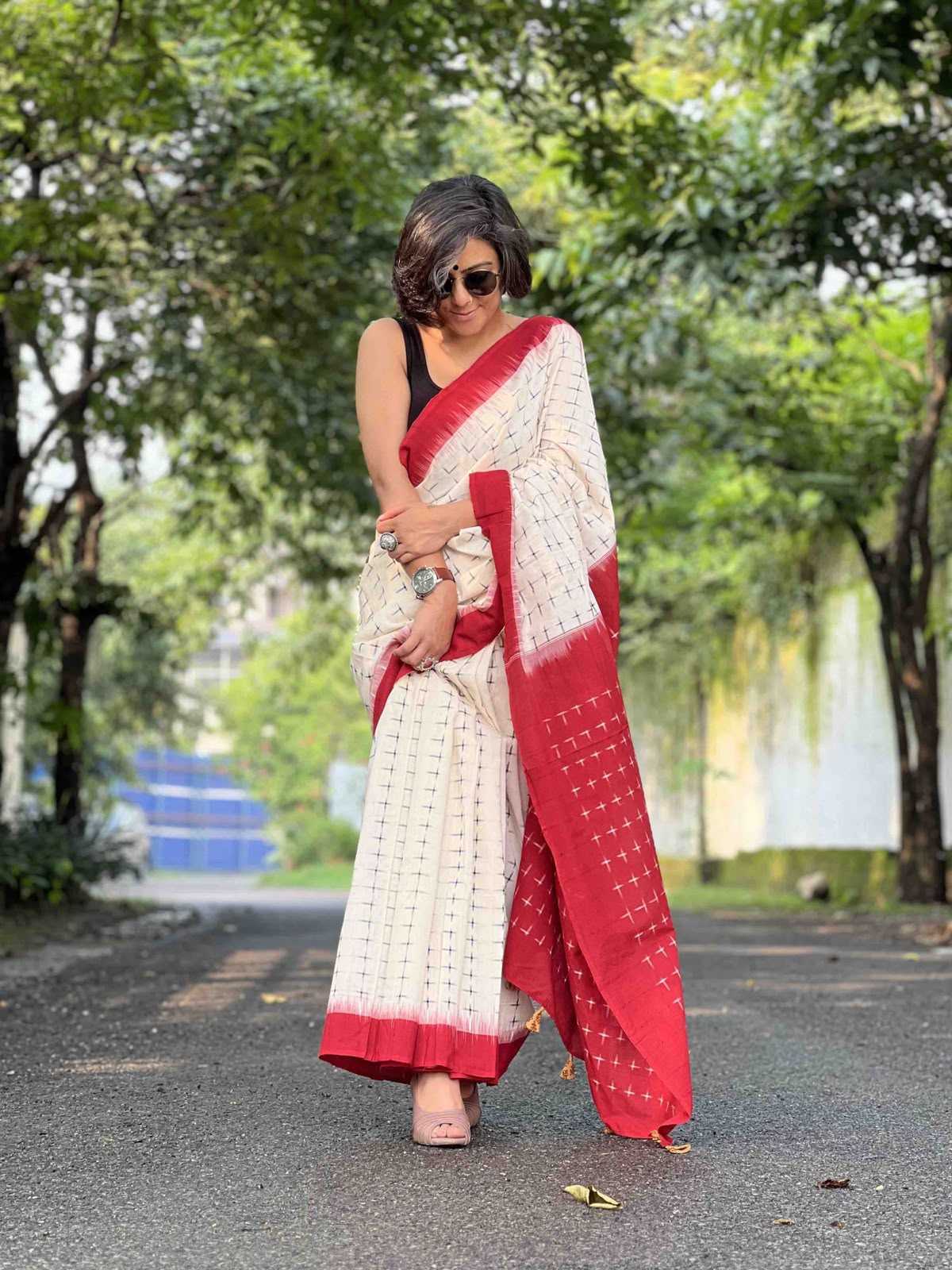 Cotton Printed Saree in Blue