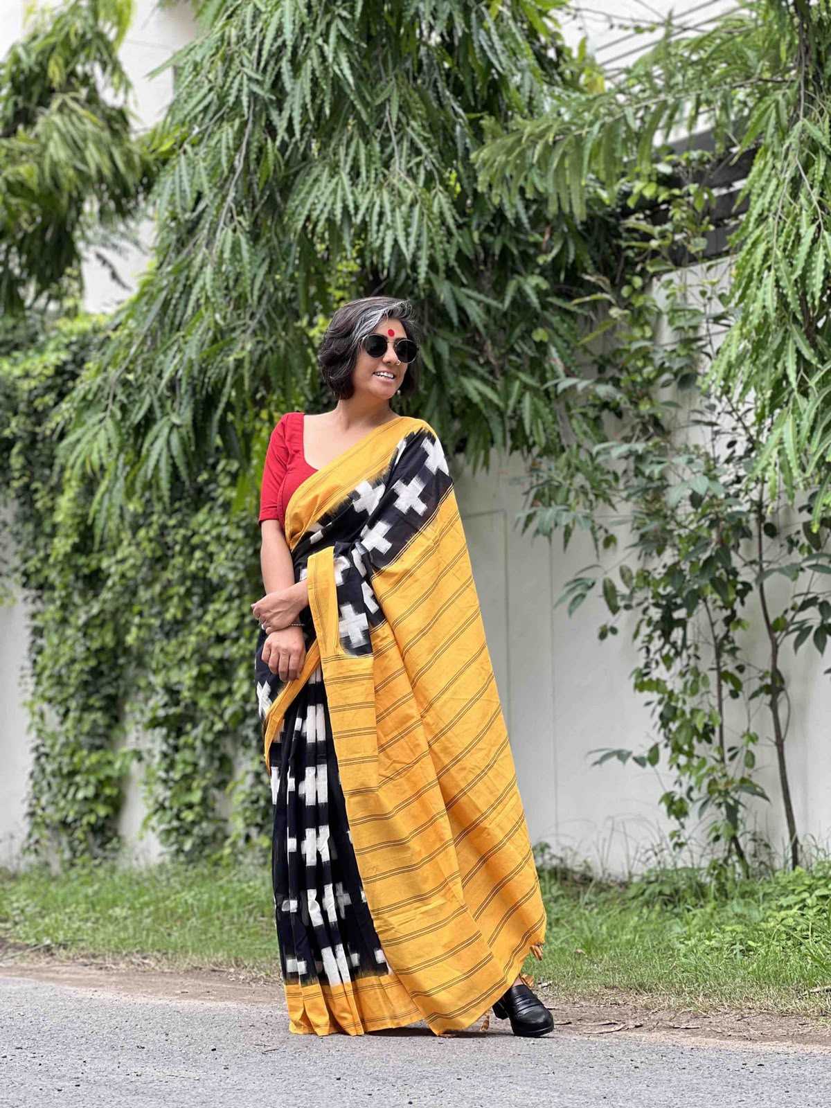 Cotton Fancy Saree in White