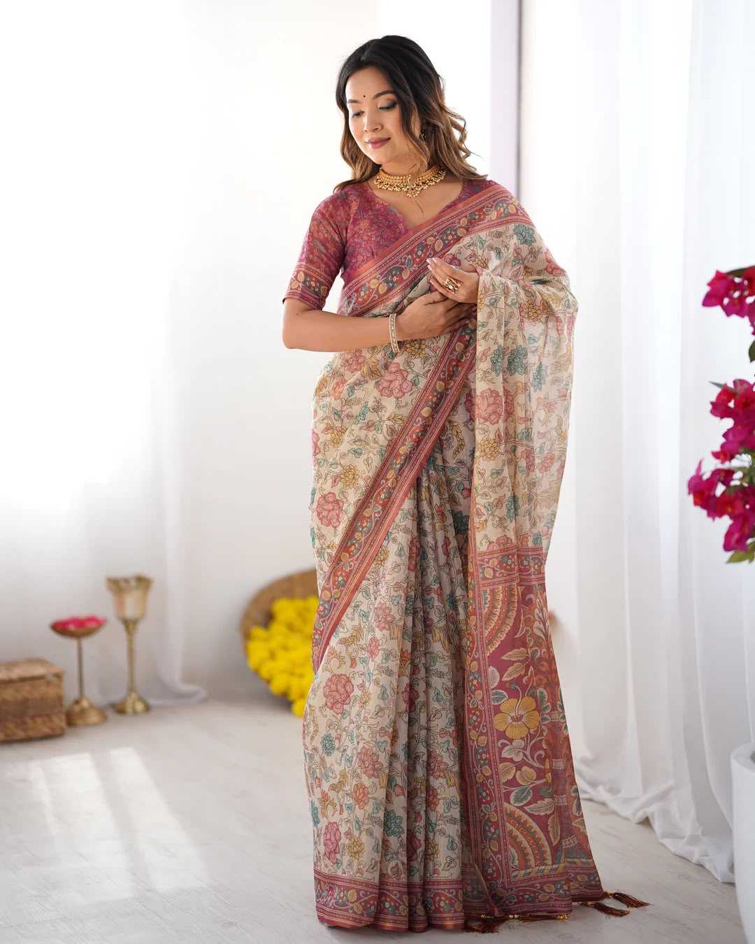 Cotton Printed Saree 390