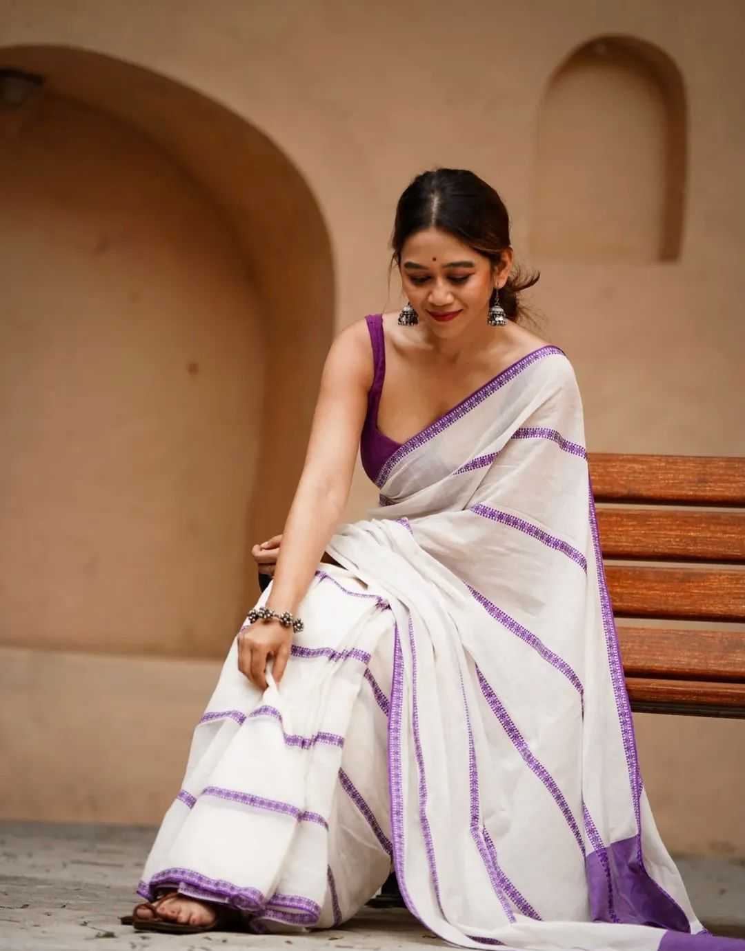 Cotton Printed Saree in Dark Green