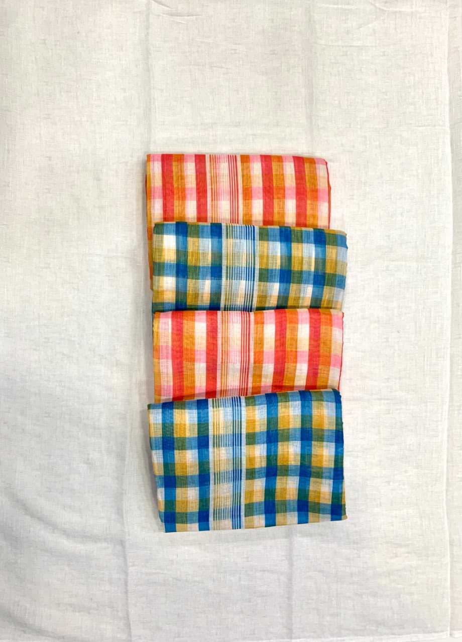 Cotton Designer Saree in Sky