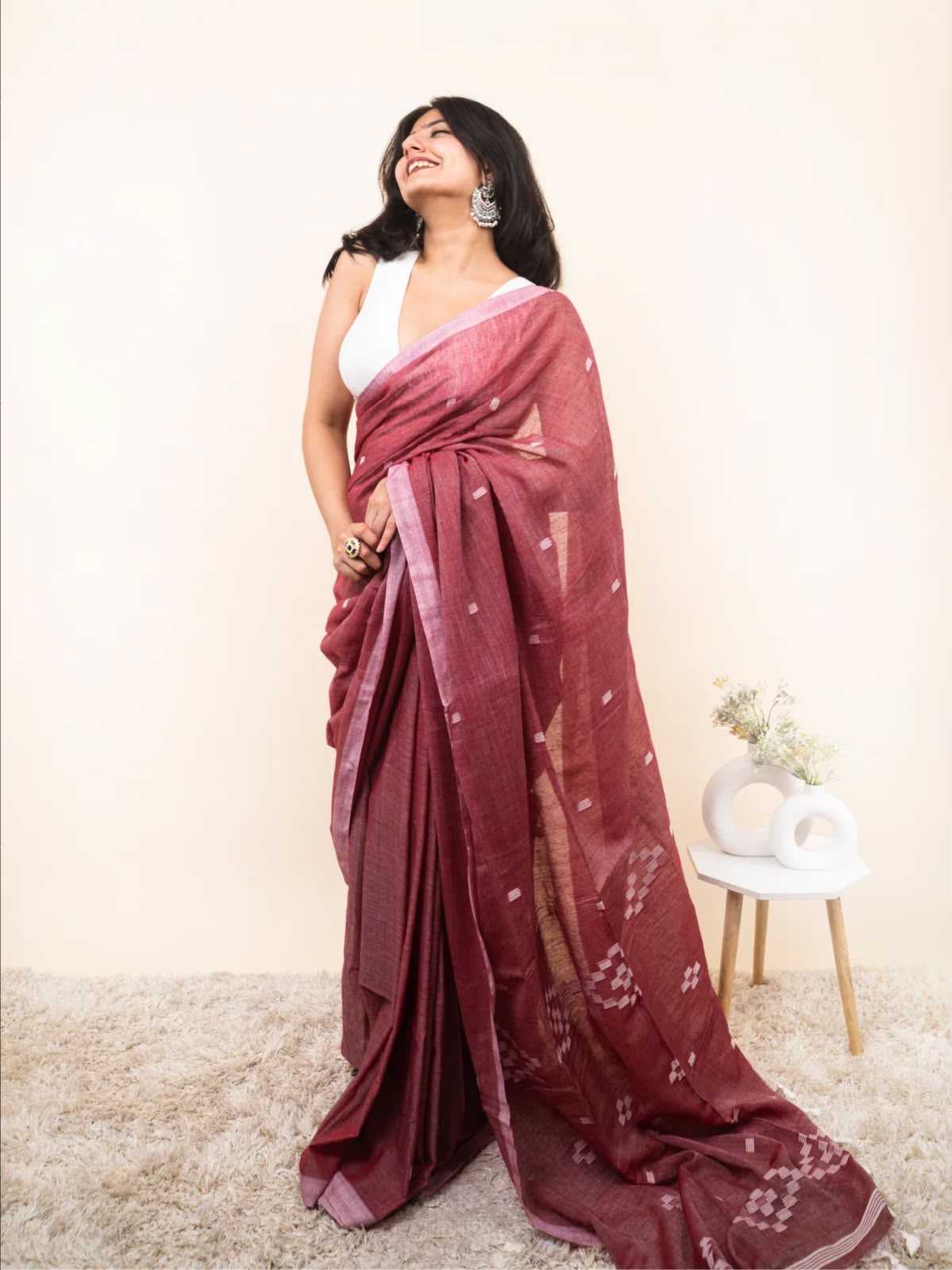 Cotton Printed Saree in Mustard