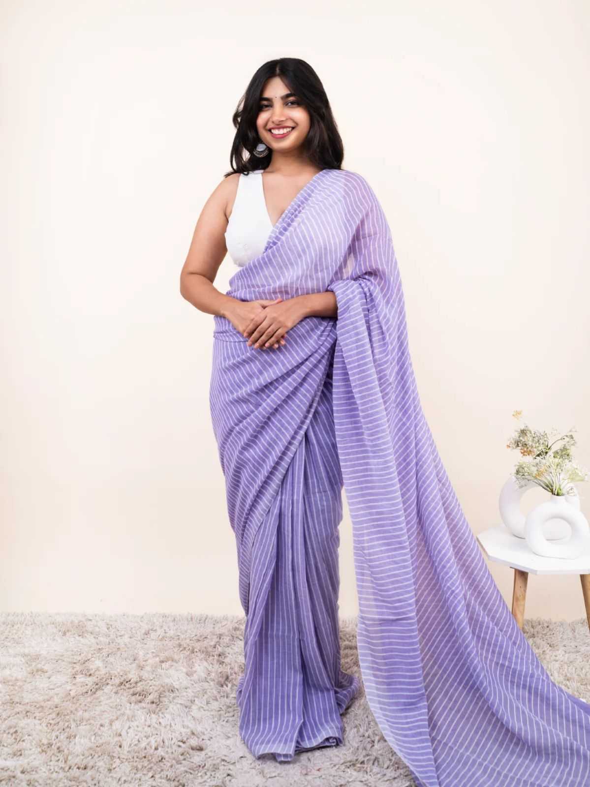 Cotton Designer Saree in Black