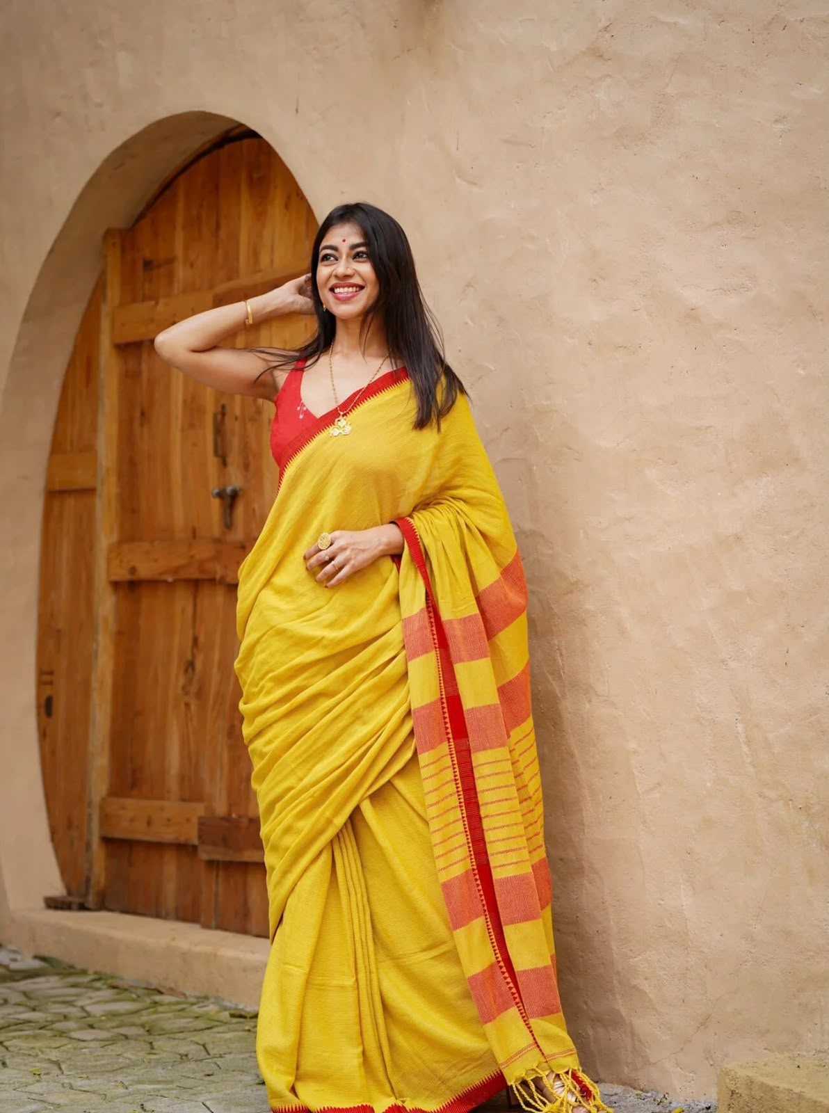 Cotton Designer Saree in White