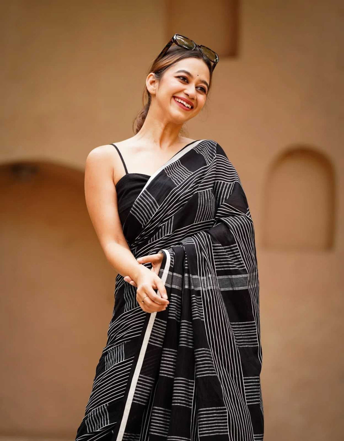 Cotton Designer Saree in White