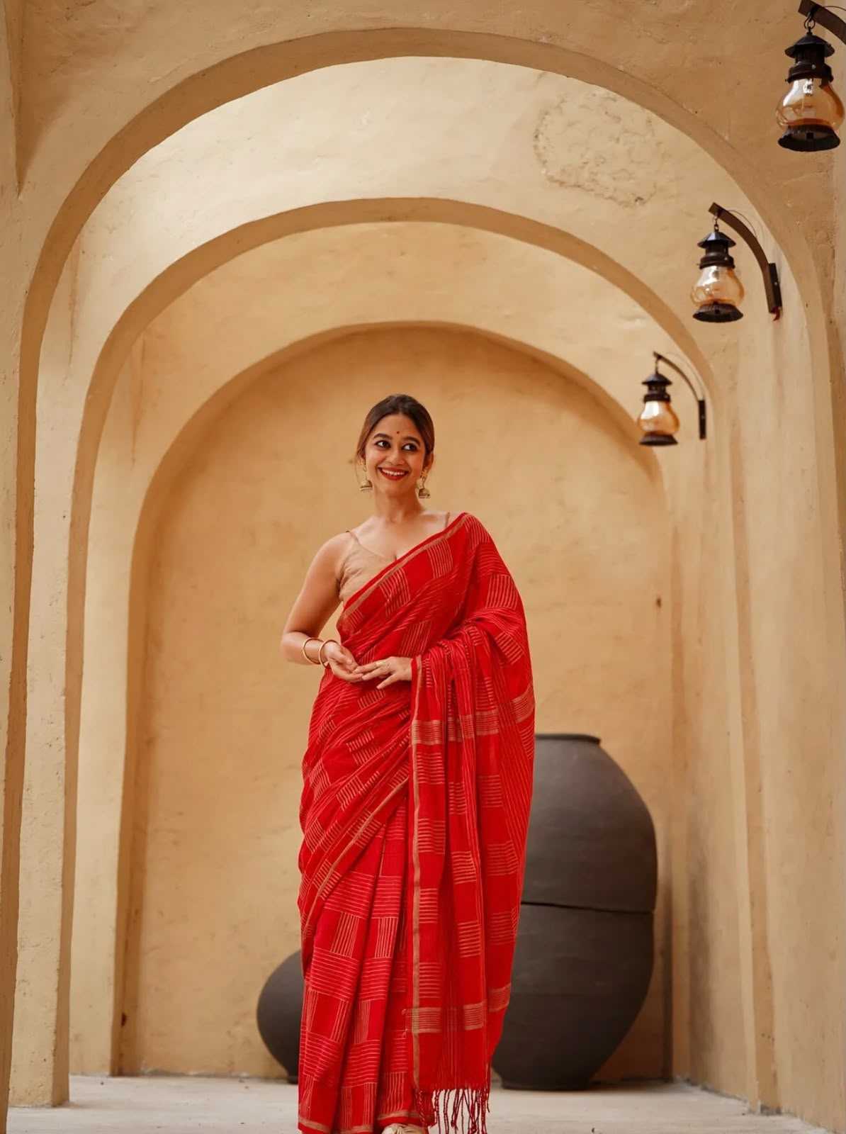 Cotton Designer Saree in White