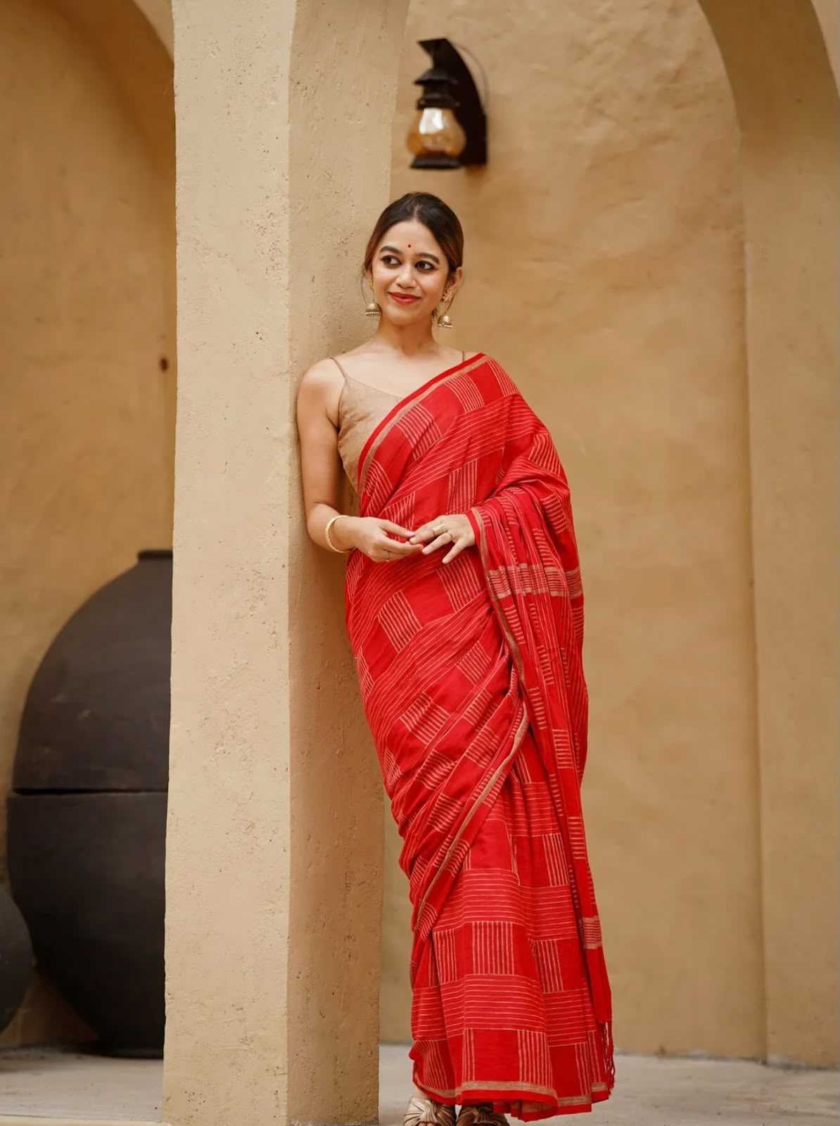 Cotton Designer Saree in White