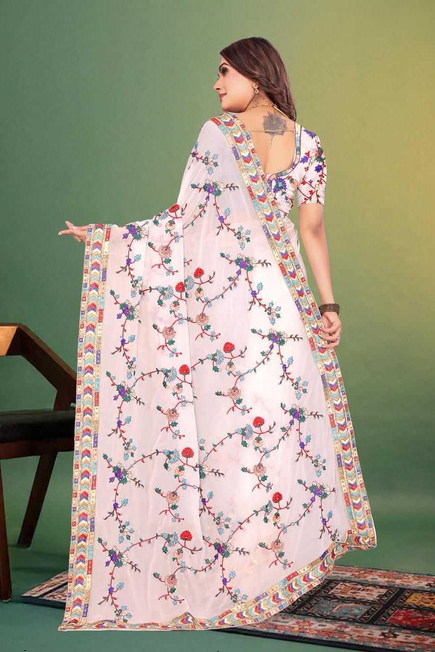 Faux Georgette Saree