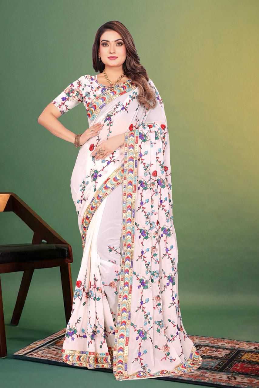 Faux Georgette Saree