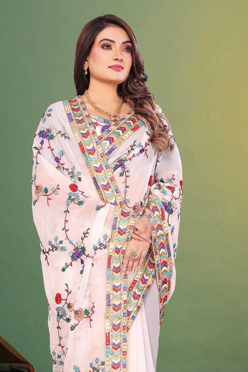 Faux Georgette Saree