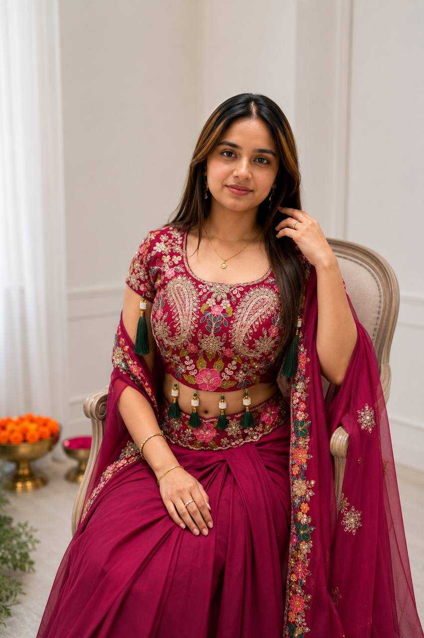 Crepe Silk Sharara Salwar Suit