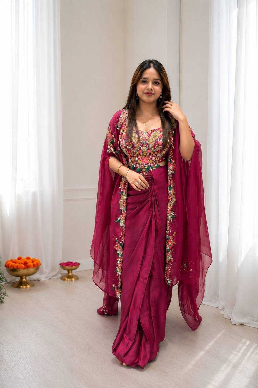 Crepe Silk Sharara Salwar Suit