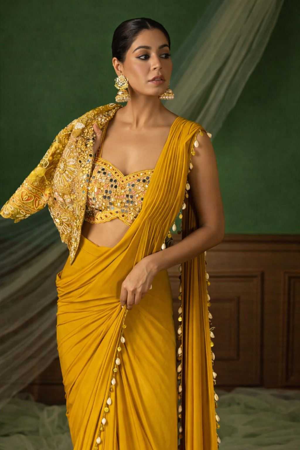 Crepe Silk Ready To Wear Saree