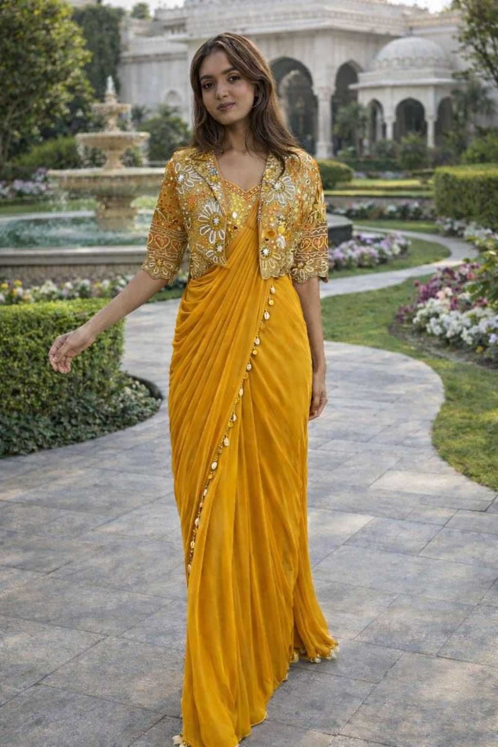 Crepe Silk Ready To Wear Saree