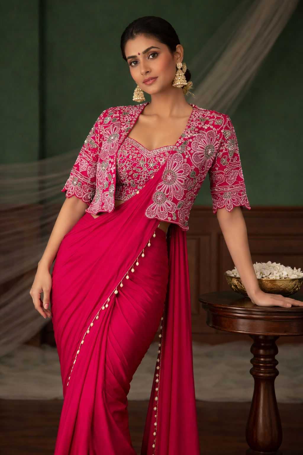 Crepe Silk Ready To Wear Saree