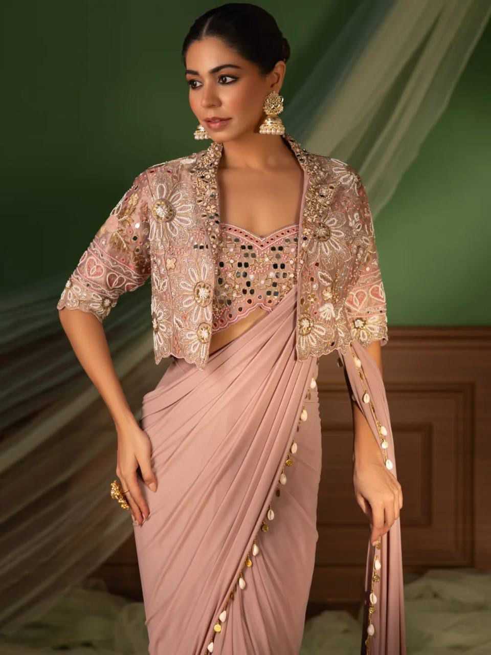 Crepe Silk Ready To Wear Saree