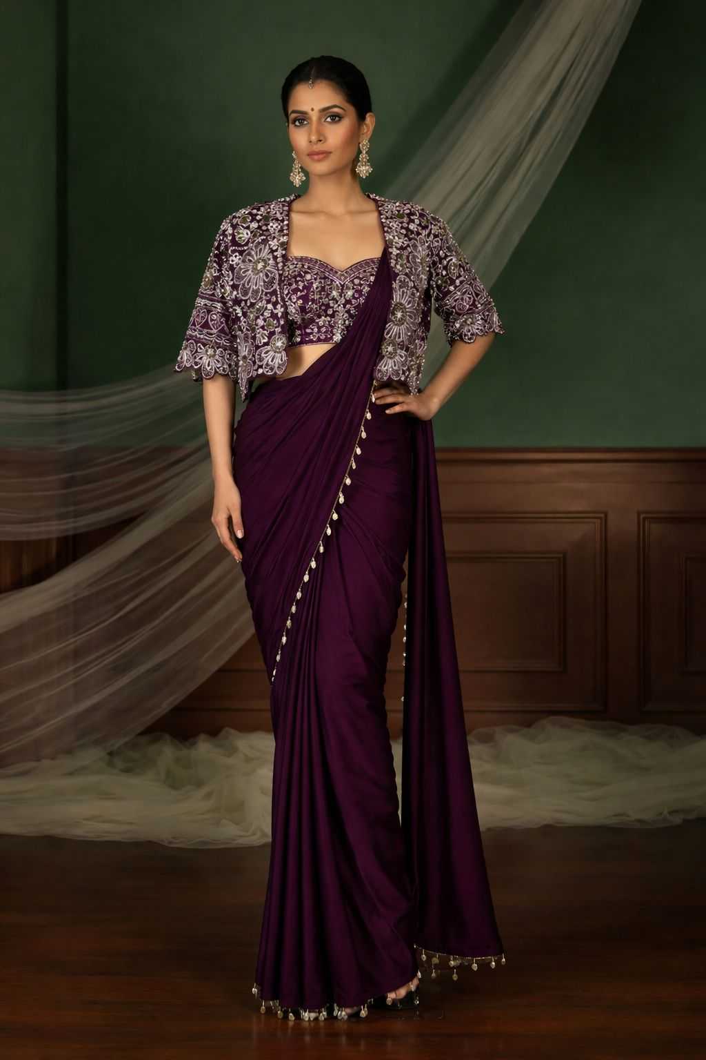 Crepe Silk Ready To Wear Saree