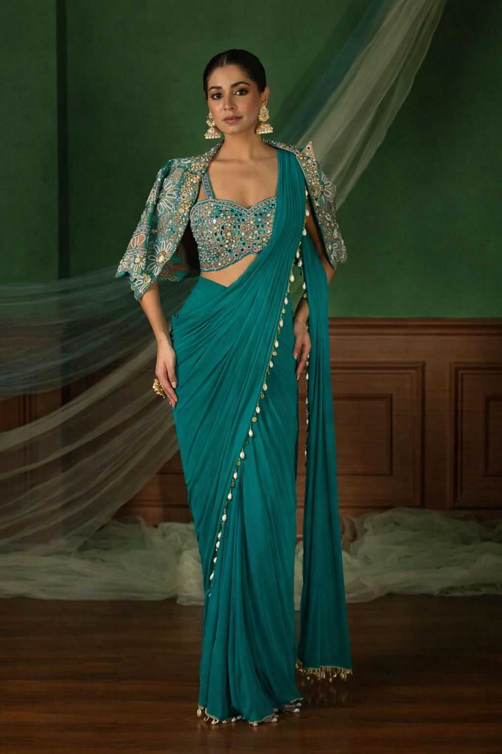 Crepe Silk Ready To Wear Saree