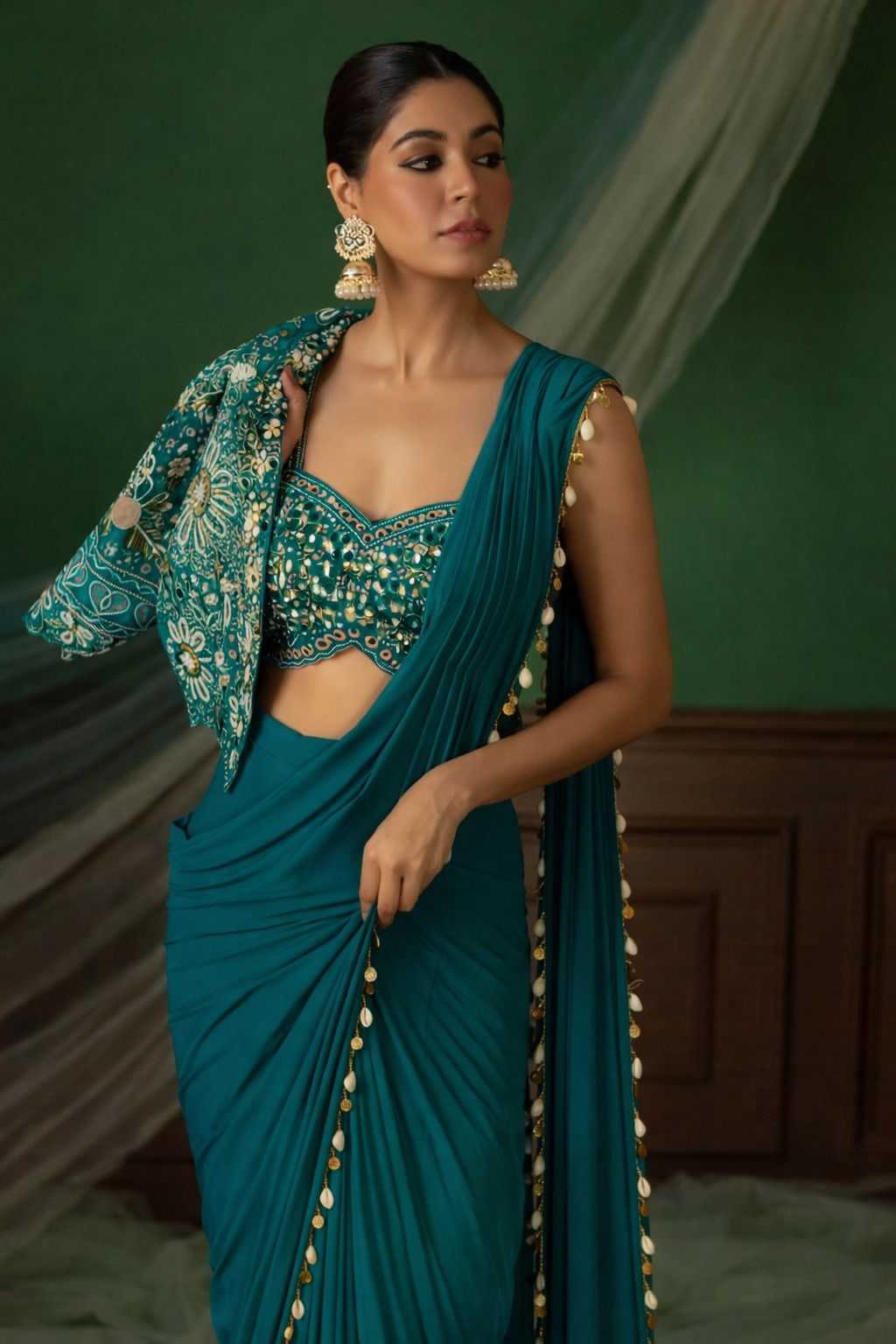 Crepe Silk Ready To Wear Saree