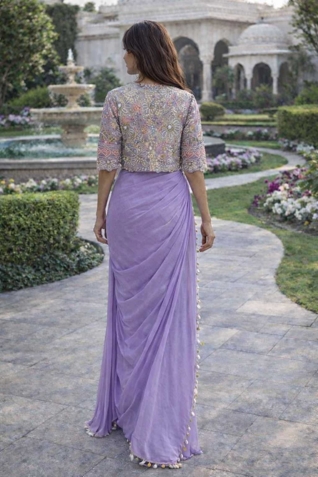 Crepe Silk Ready To Wear Saree