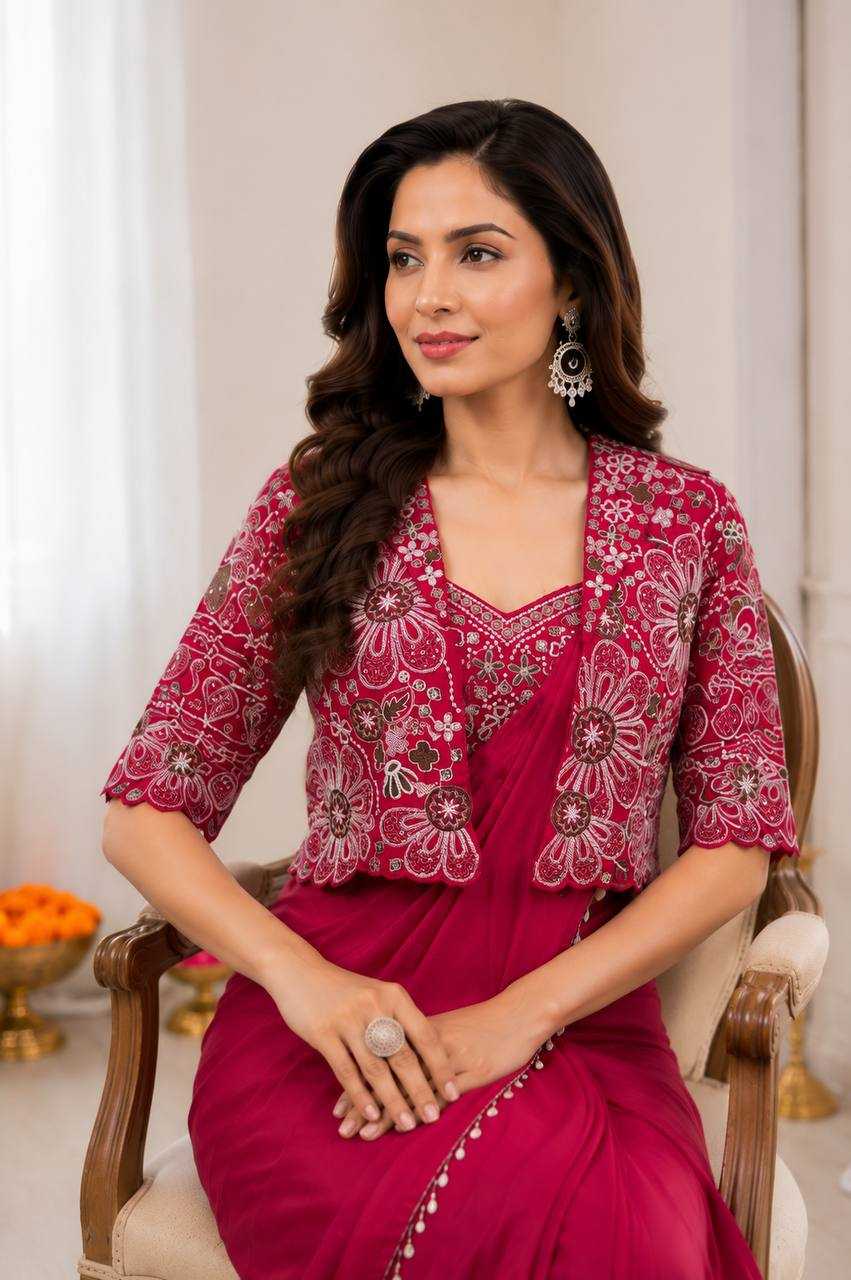 Crepe Silk Ready To Wear Saree