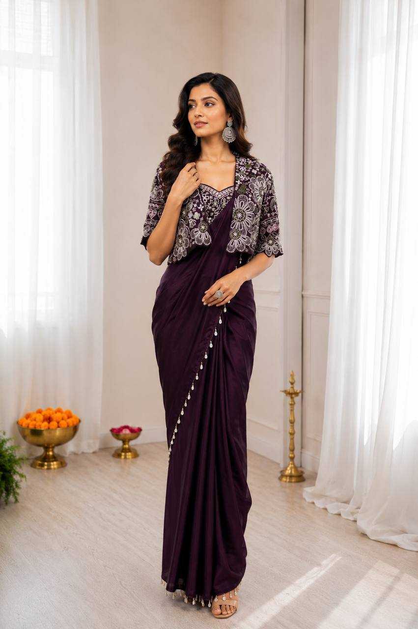 Crepe Silk Ready To Wear Saree
