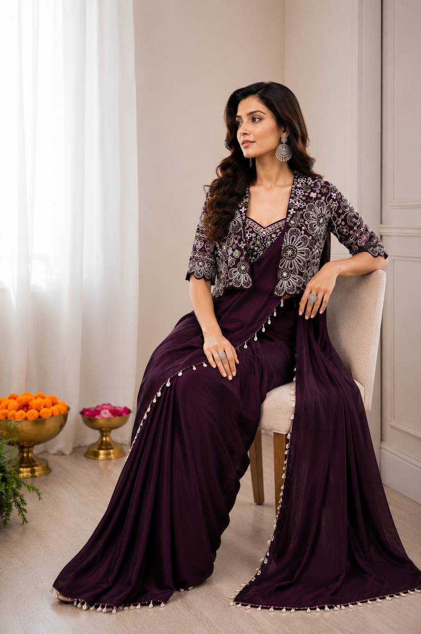 Crepe Silk Ready To Wear Saree