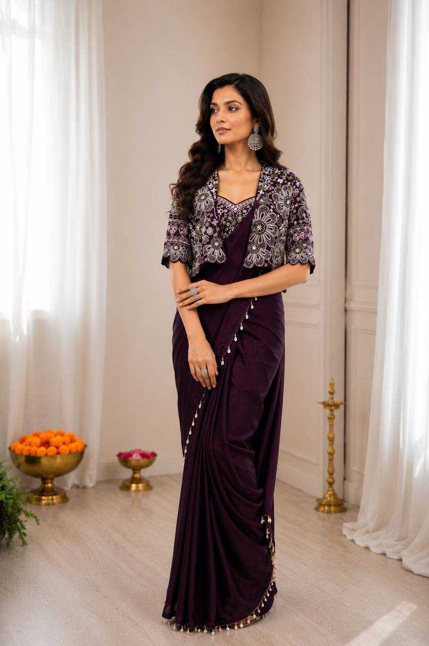 Crepe Silk Ready To Wear Saree