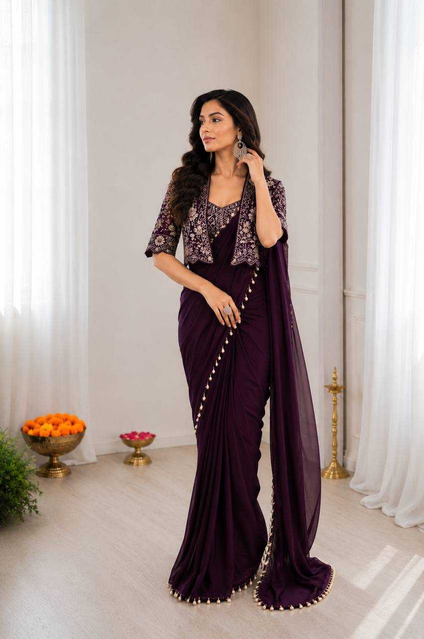 Crepe Silk Ready To Wear Saree