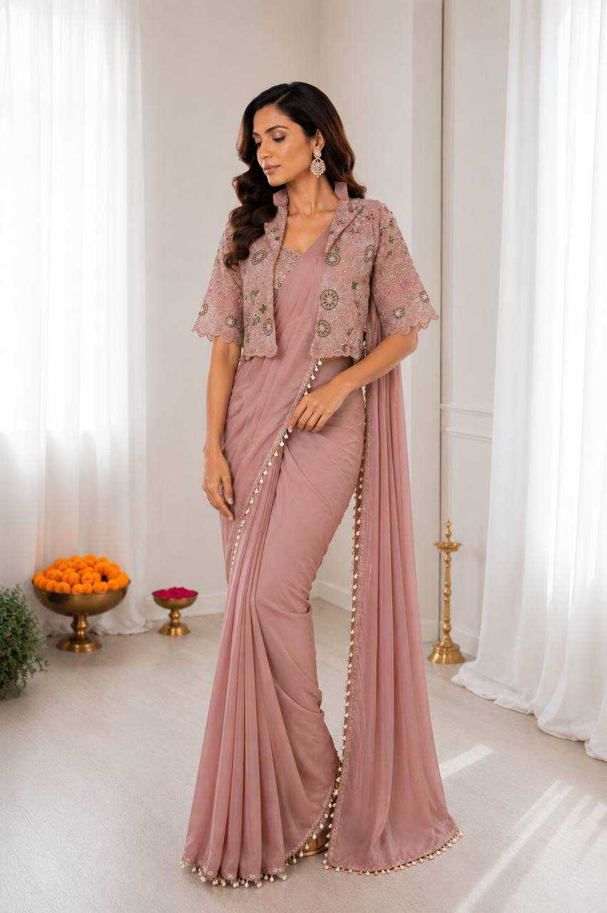Crepe Silk Ready To Wear Saree