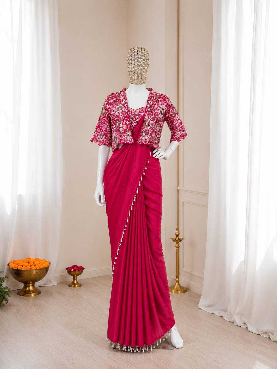Crepe Silk Ready To Wear Saree