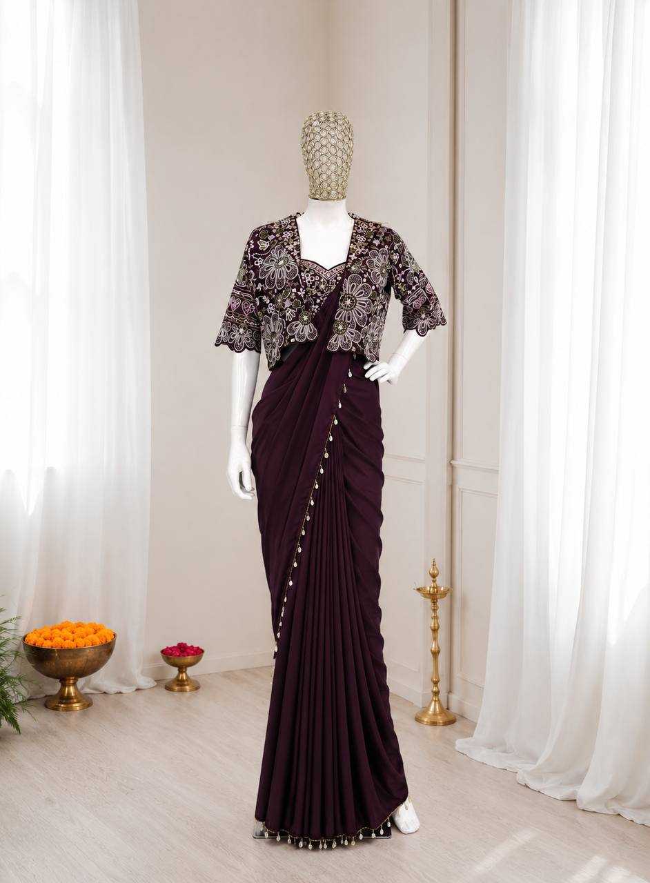 Crepe Silk Ready To Wear Saree