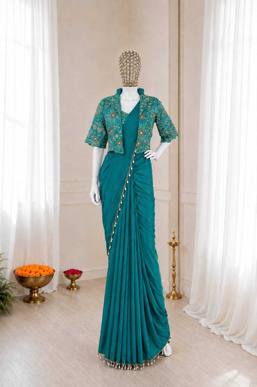 Crepe Silk Ready To Wear Saree