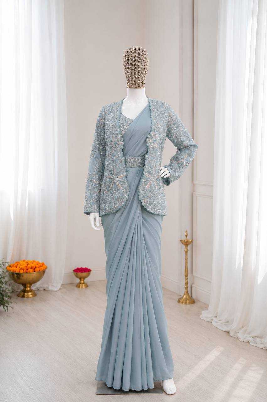 Crepe Silk Designer Saree
