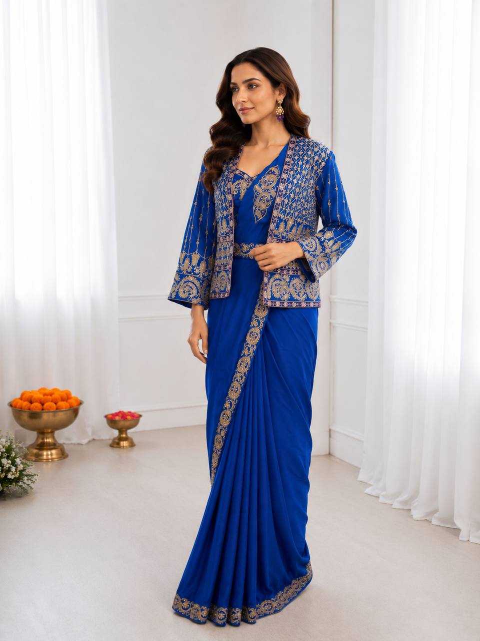 Crepe Silk Ready To Wear Saree