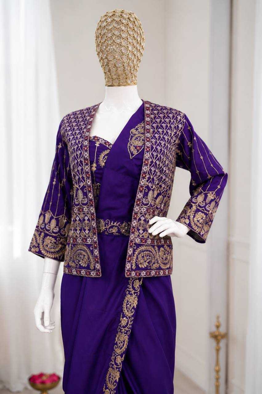 Crepe Silk Ready To Wear Saree
