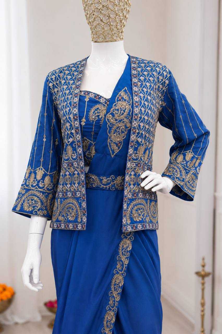 Crepe Silk Ready To Wear Saree