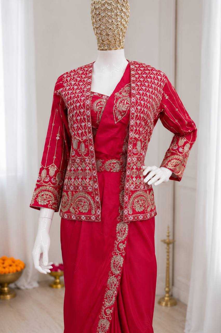Crepe Silk Ready To Wear Saree