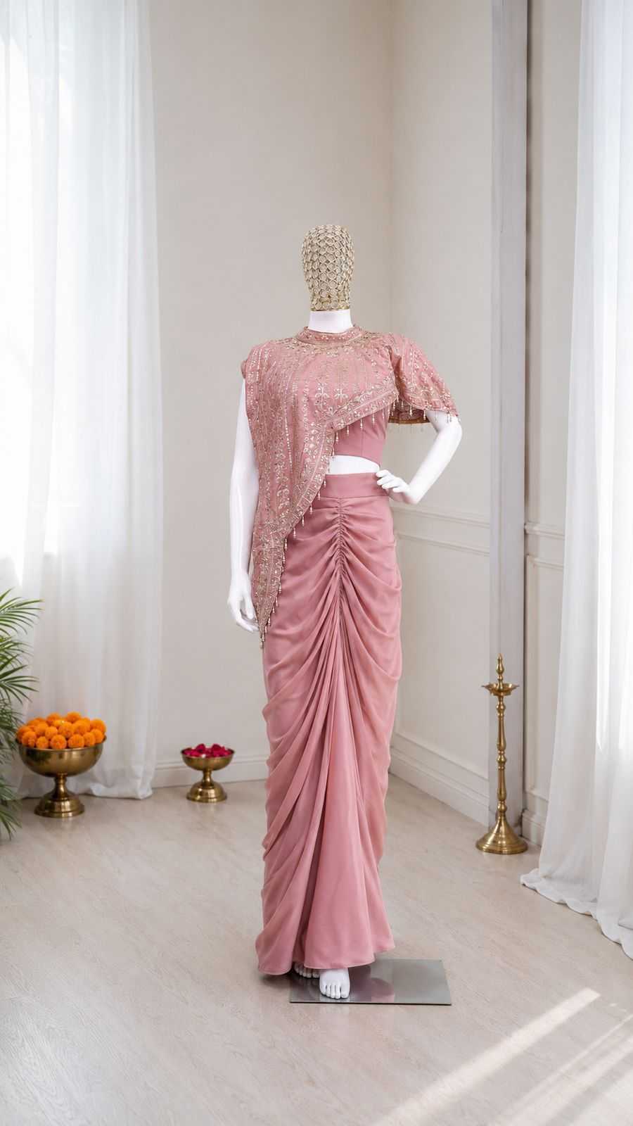 Crepe Silk Designer Saree