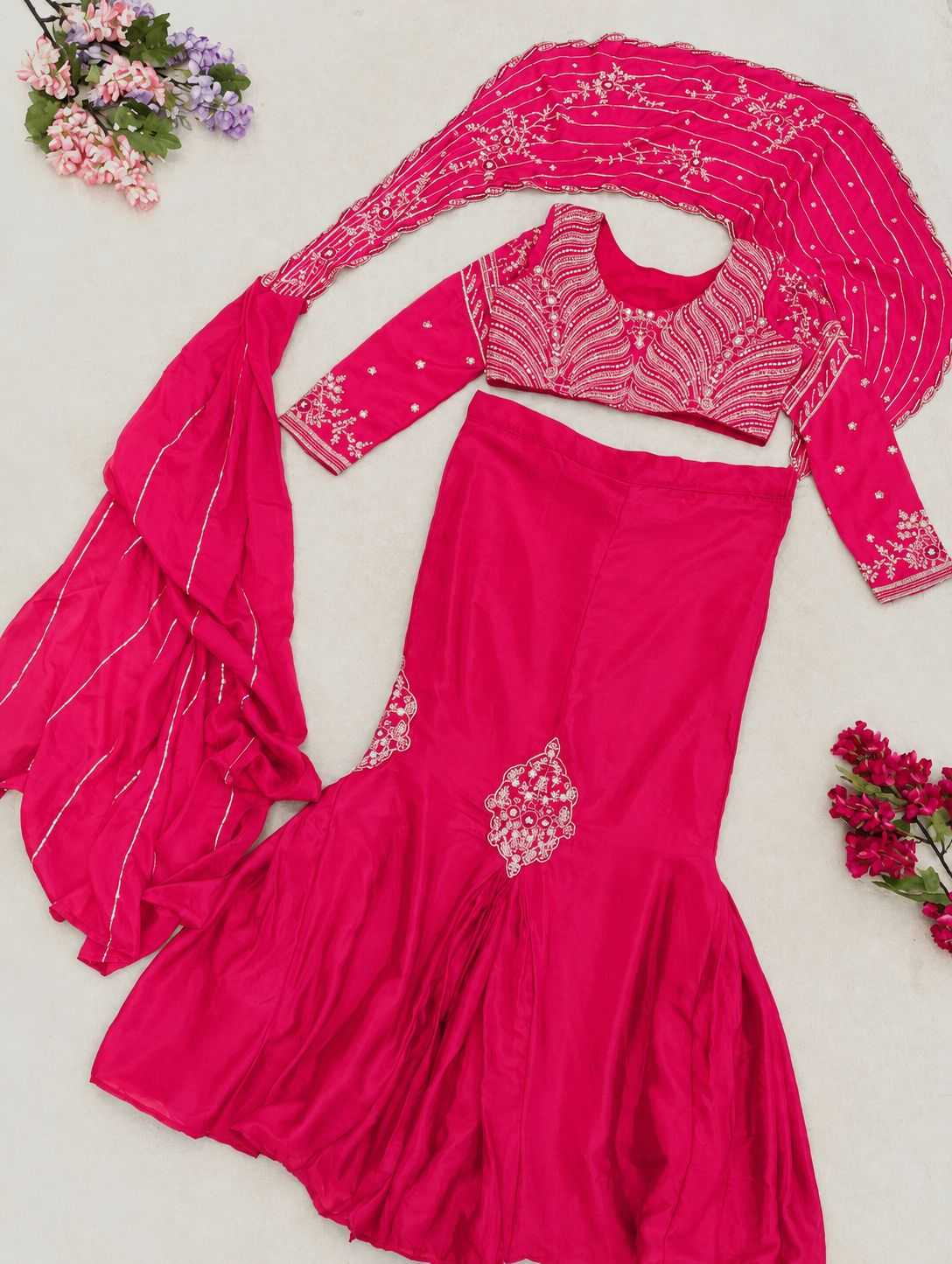 Chinon Silk Lehenga