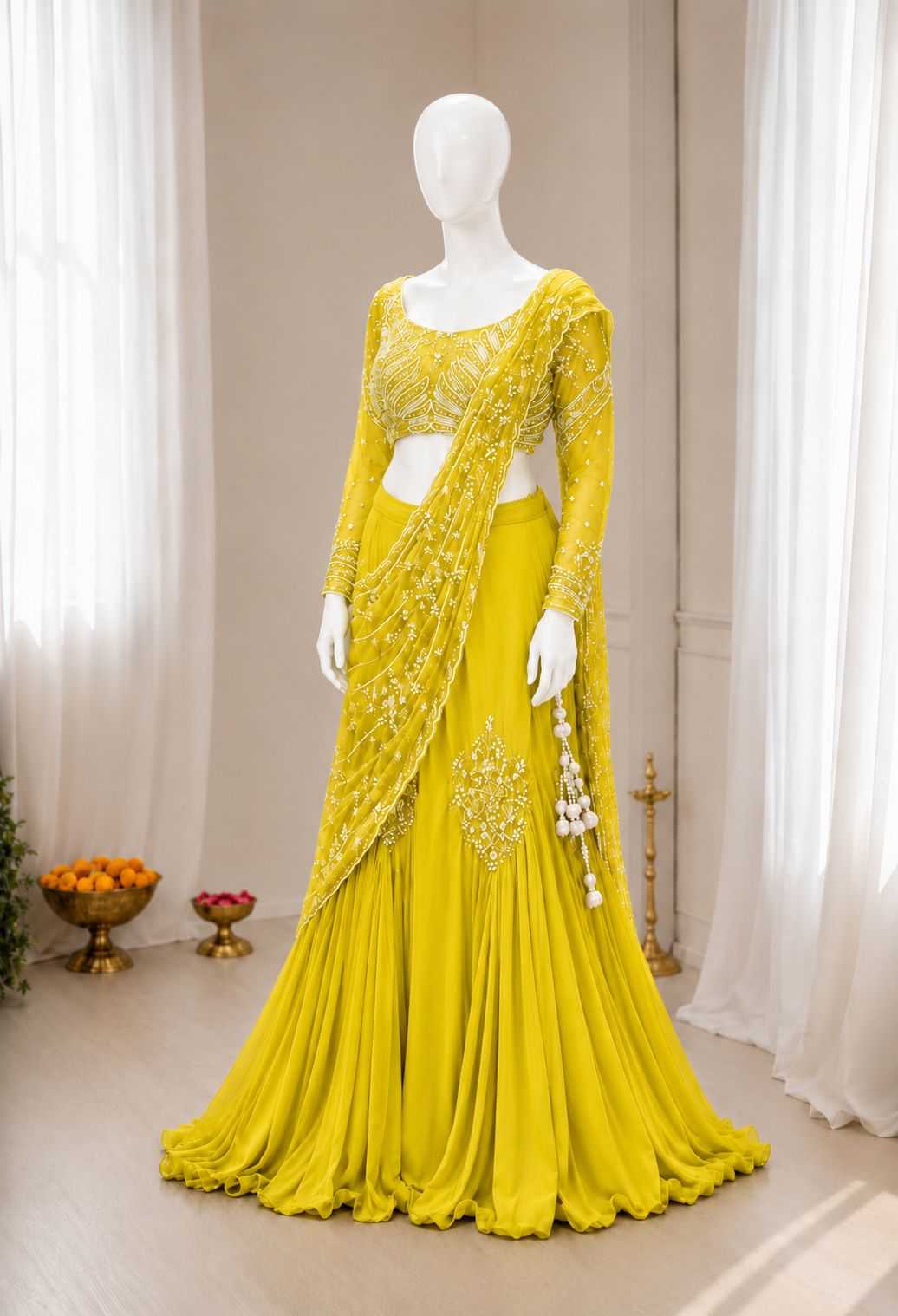 Chinon Silk Lehenga