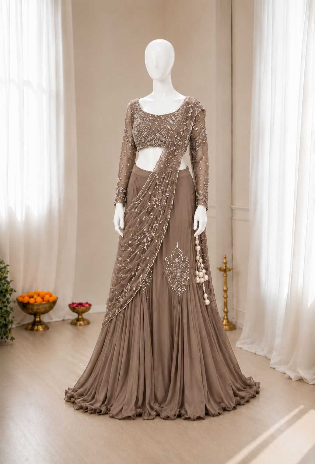 Chinon Silk Lehenga
