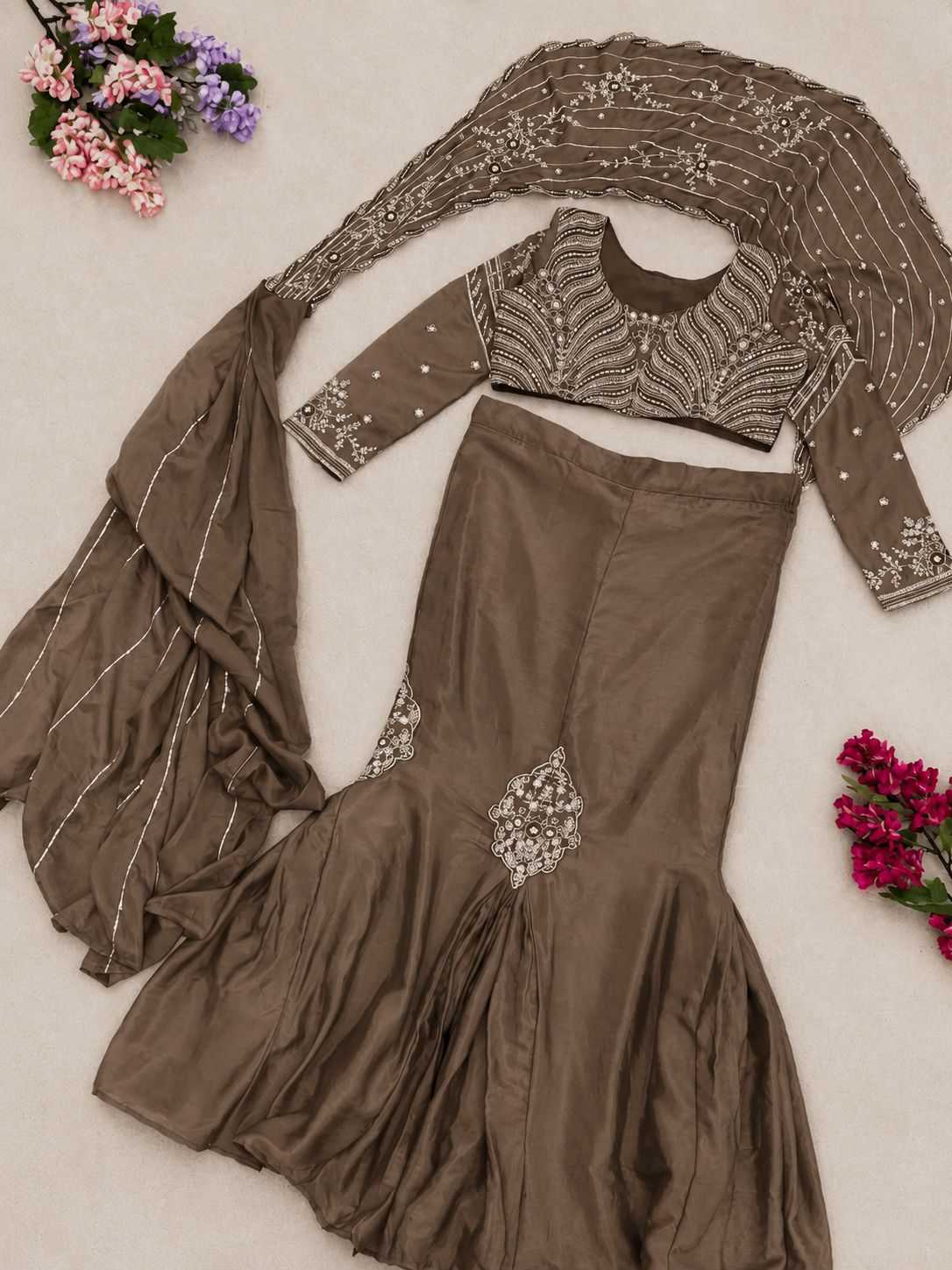 Chinon Silk Lehenga
