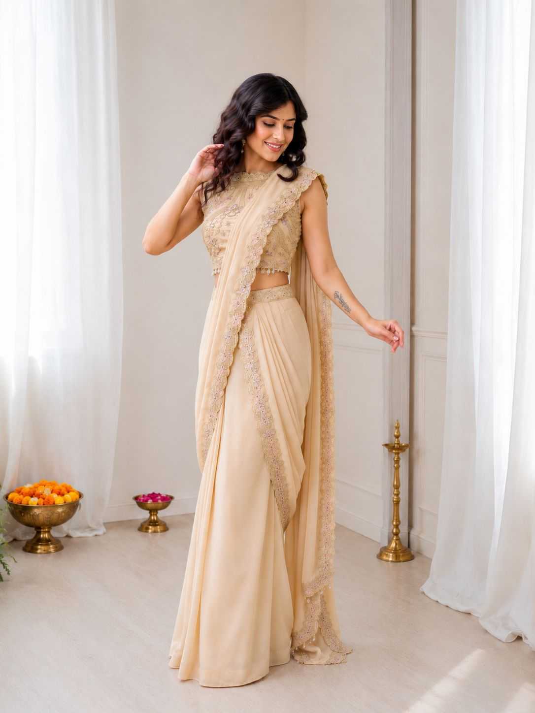 Georgette Lehenga Saree