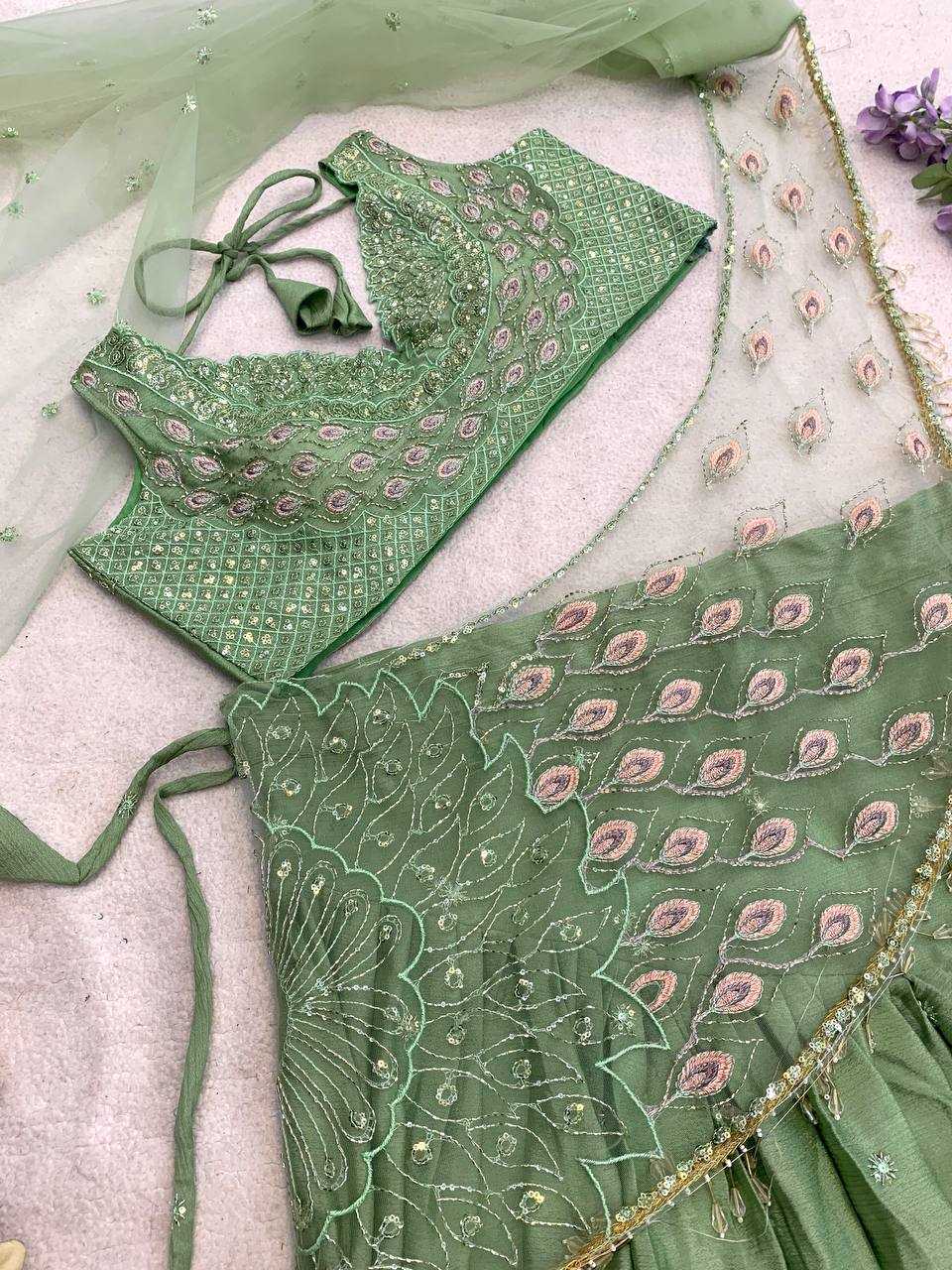 Chinon Silk Designer Lehenga
