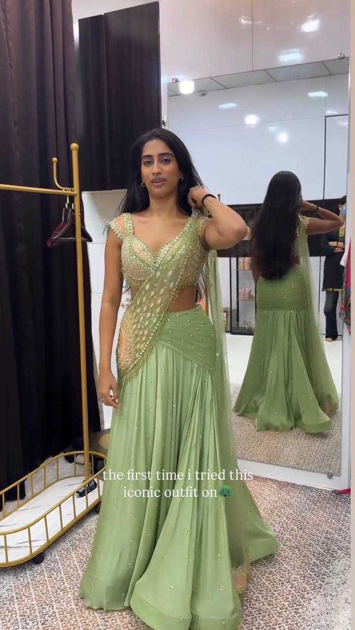 Chinon Silk Designer Lehenga