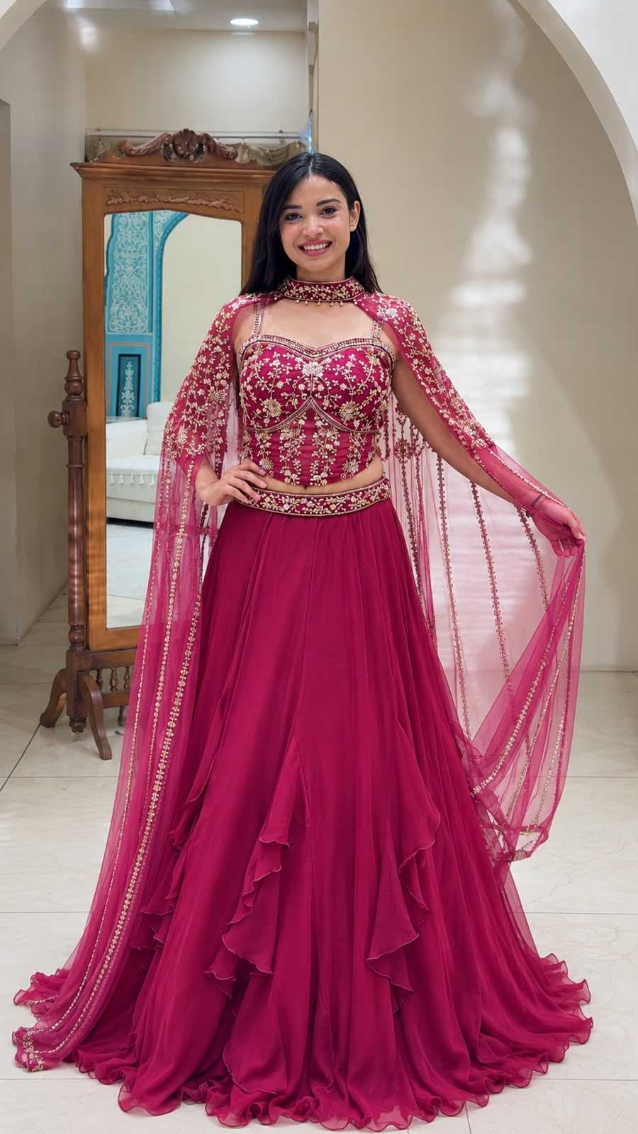 Crepe Silk Lehenga