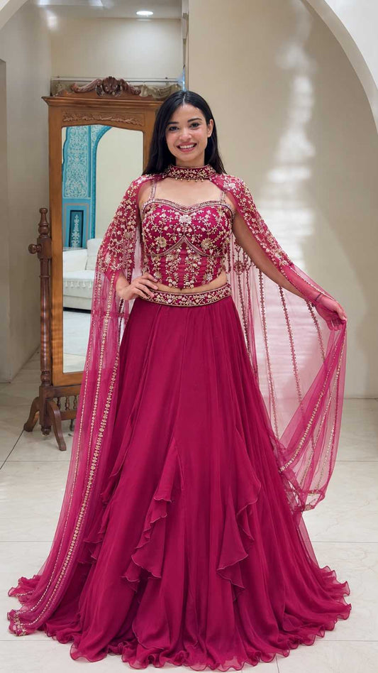 Crepe Silk Lehenga