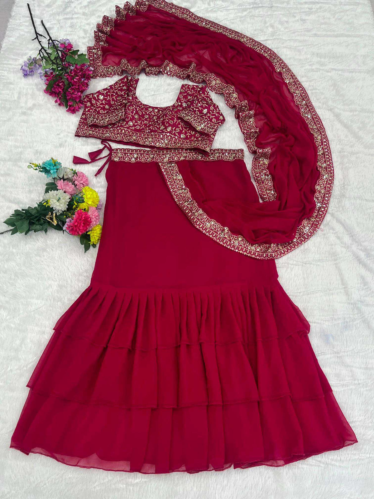 Georgette Lehenga